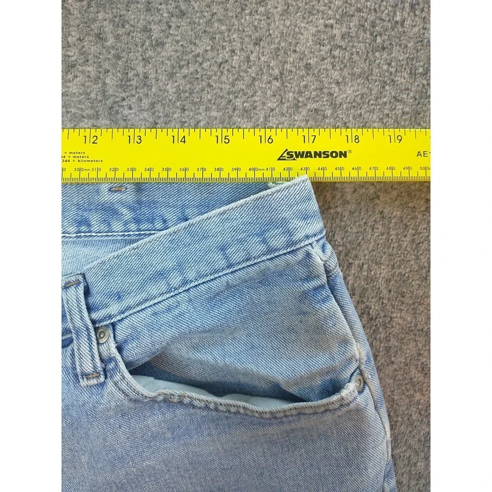 Wrangler Authentics Mens Light Wash Straight Leg Denim Jeans 34x29 976T1SB Blue